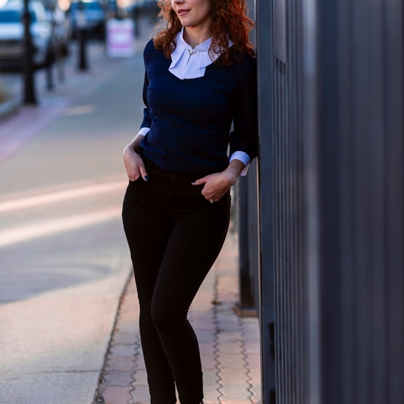 Navy Blouse - Picture 2 of 3